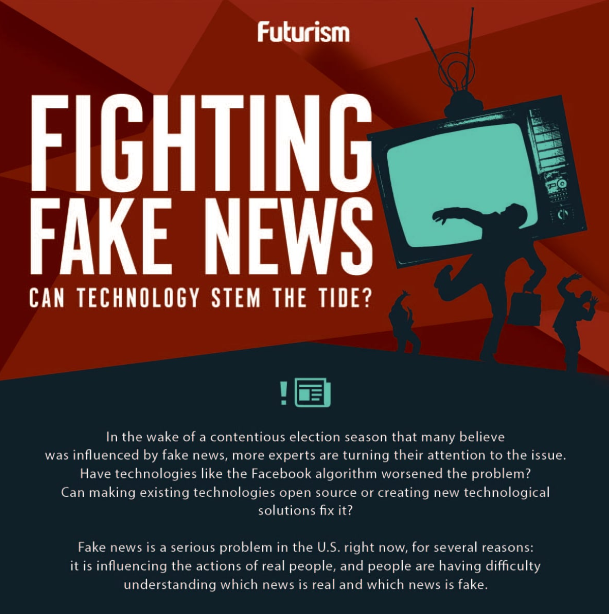 Fighting Fake News Infographic Socializing AI